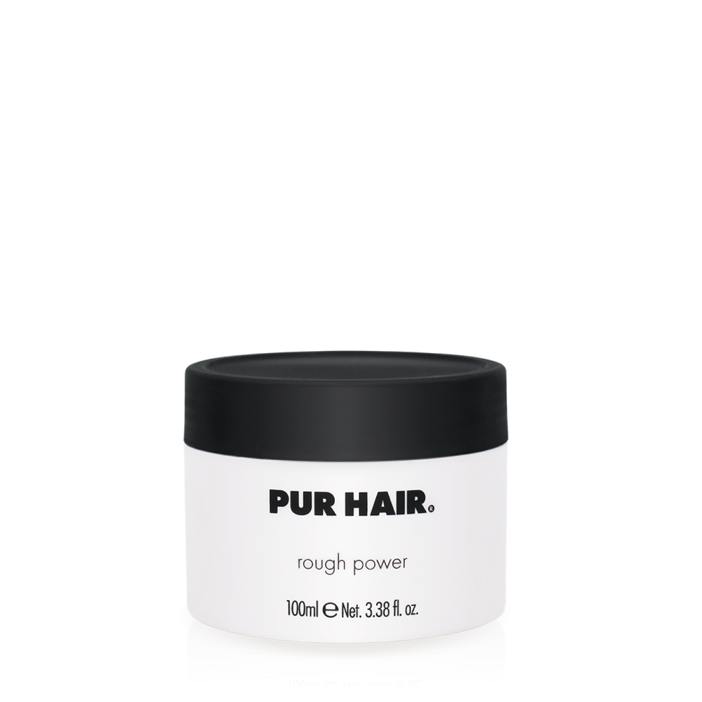 PUR HAIR Rough Power Styling-Creme im weißen 100 ml Tiegel mit schwarzem Deckel