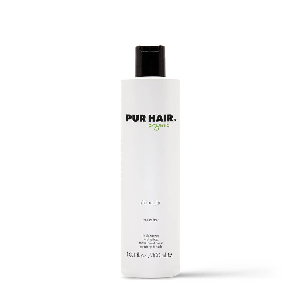 PUR HAIR Detangler, 300 ml Flasche in weiß mit schwarzem Deckel