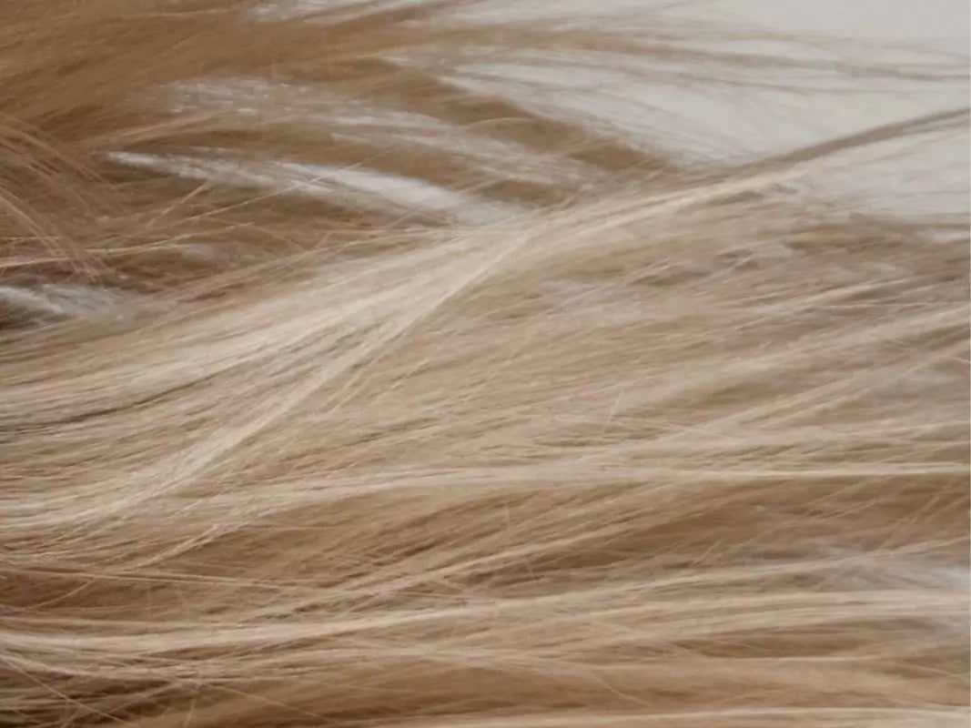 Detailaufnahme von feinem Haar – kühle, aschige und mittelbraune Nuancen mit glatter feiner Struktur